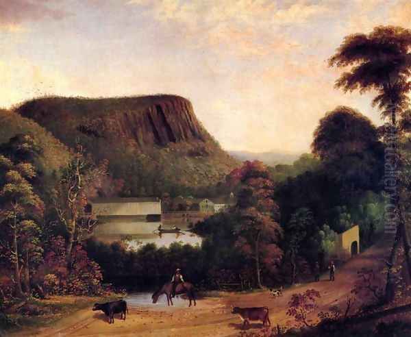 Ithiel Town's Bridge Near East Rock Oil Painting by George Henry Durrie