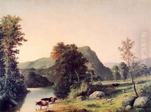 Landscape with Cattle Oil Painting by George Henry Durrie