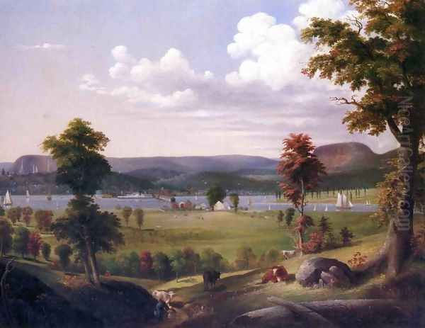 Summer Landscape Near New Haven, View from East Haven Oil Painting by George Henry Durrie