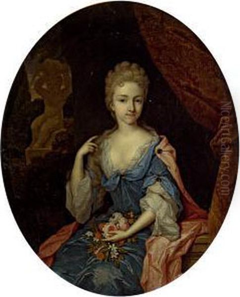 Bildnis Der Sophia, Duchess Of Kent Oil Painting by Constantin Netscher