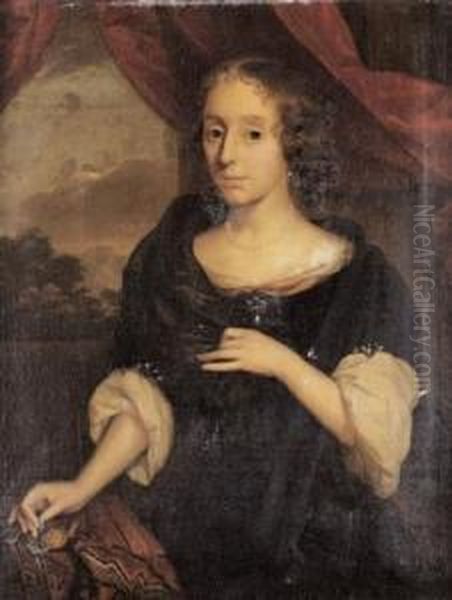 Portrat Von Henrietta Elisabeth. Oil Painting by Constantin Netscher