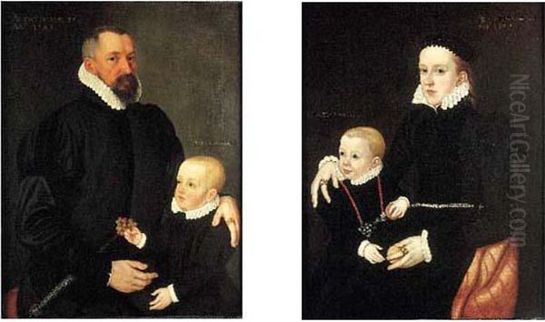 Portraits De La Famille De La Chatre Oil Painting by Nicolas Neufchatel