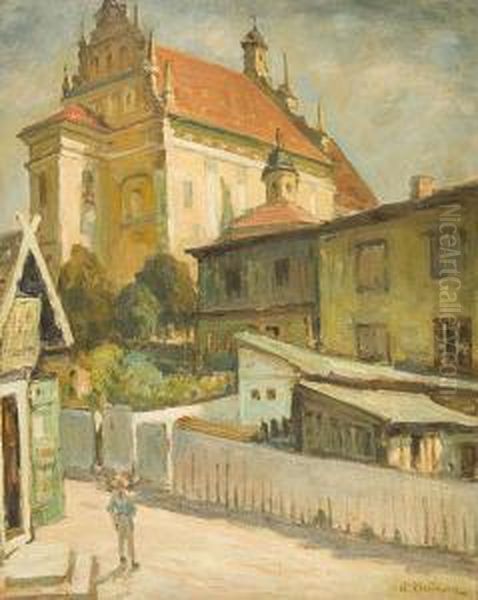 Widok Na Fare W Kazimierzu Dolnym Nad Wisla Oil Painting by Abraham Neumann