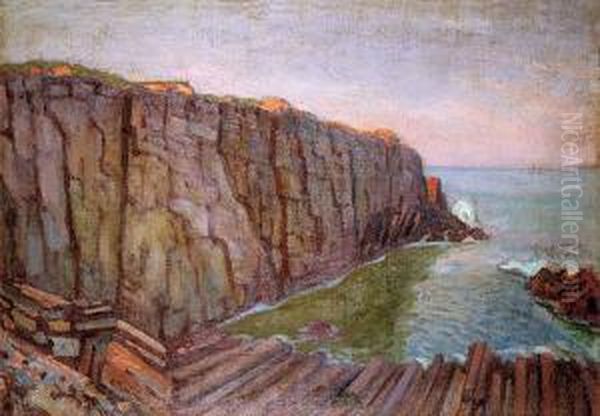 Skaliste Wybrzeze Morskie, 1926 - 27 Oil Painting by Abraham Neumann