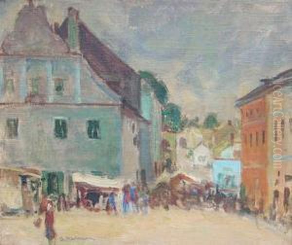 Kazimierz Dolny Nad Wisla Oil Painting by Abraham Neumann