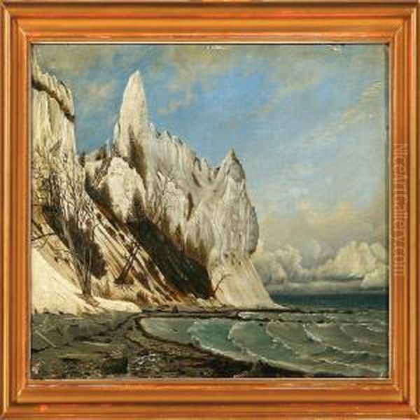 The Cliffs Of Mon, Denmark Oil Painting by Carl Johan Neumann