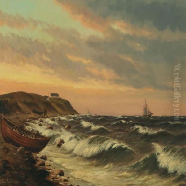 Marine Oil Painting by Johann Jens Neumann