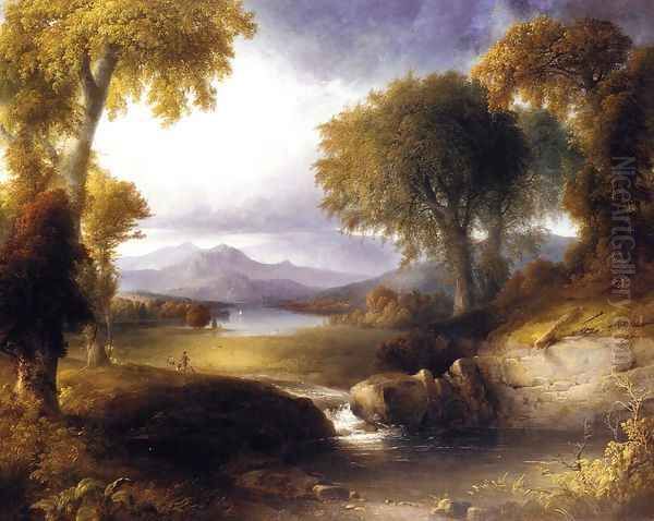 Autumn Landscape Oil Painting by Thomas Doughty