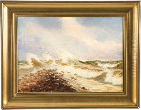 Seascape Oil Painting by Johann Jens Neumann