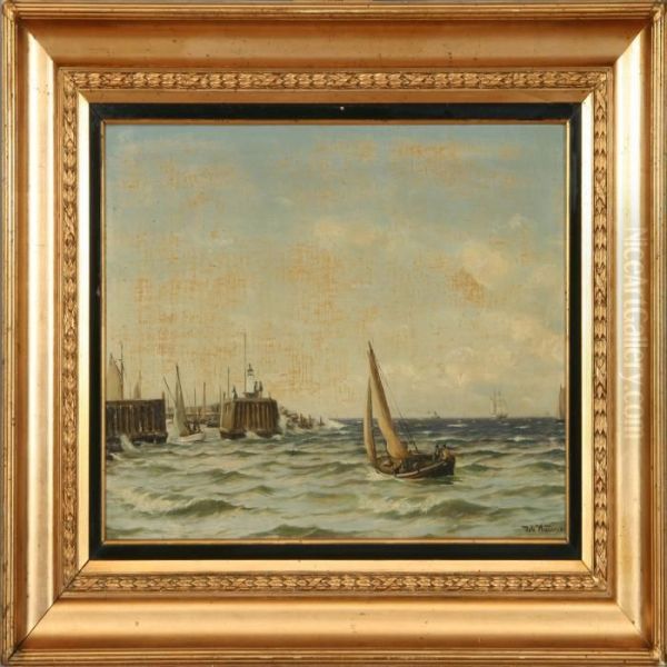 Seascape Oil Painting by Johann Jens Neumann