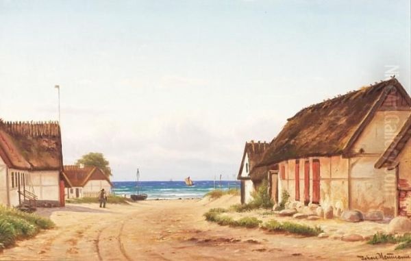 Scenery From Gilleleje Oil Painting by Johann Jens Neumann