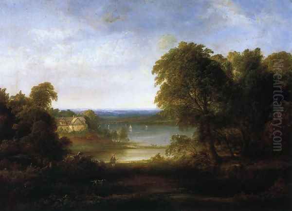 Landscape with Factory Oil Painting by Thomas Doughty