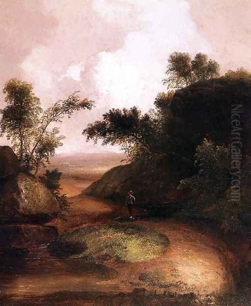 Landscape with Figure Oil Painting by Thomas Doughty