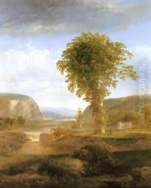 Scenery in the Catskills Oil Painting by Thomas Doughty