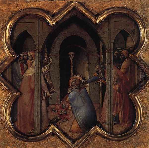 Scenes from the Life of St Thomas (4) 1362 Oil Painting by Luca Di Tomme