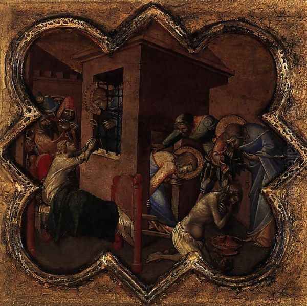 Scenes from the Life of St Thomas (2) 1362 Oil Painting by Luca Di Tomme