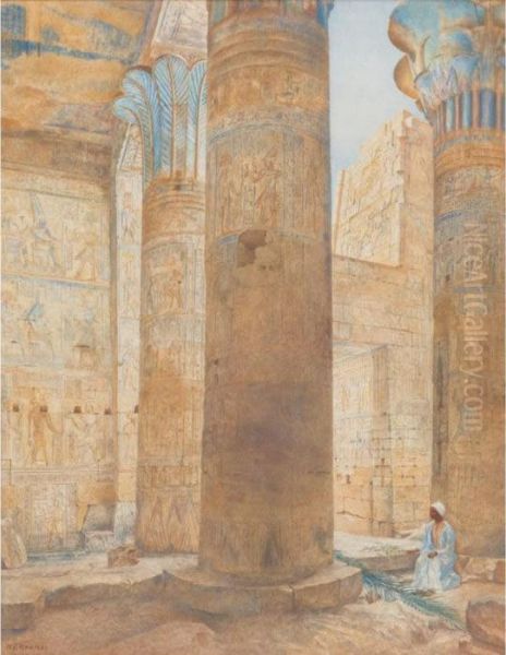 Temple Of Philae, Nubia Oil Painting by Henry Roderick Newman