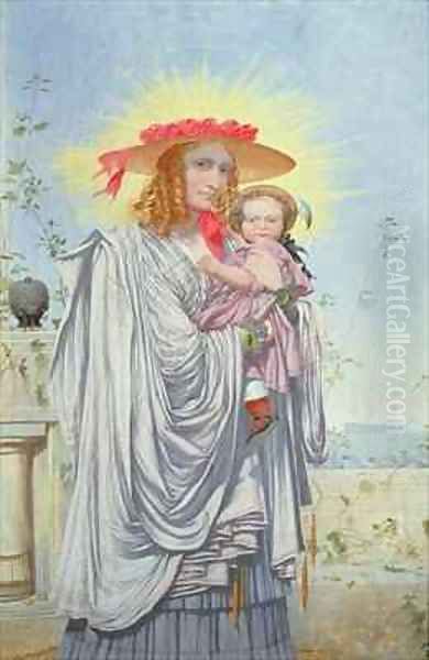 Mother and Child Oil Painting by Richard Dadd