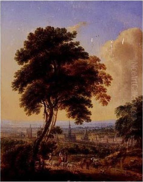 Landscape With Figures Oil Painting by Gillis Neyts