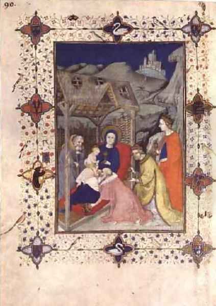 Hours of Notre Dame Sexte Adoration of the Magi from the Tres Riches Heures du Duc de Berry Oil Painting by Jacquemart De Hesdin