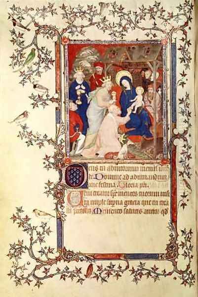 The Adoration of the Magi from Les Petites Heures de Duc de Berry Oil Painting by Jacquemart De Hesdin