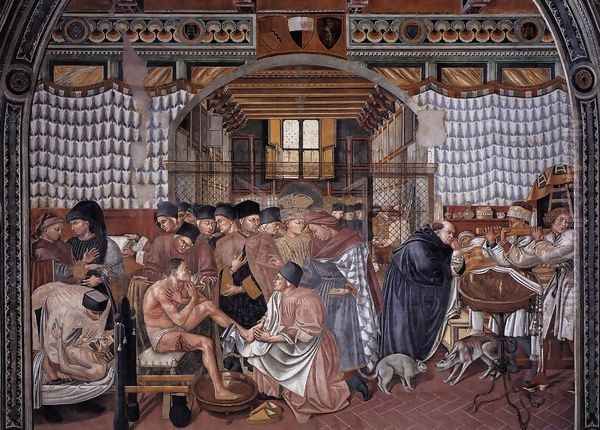 Care of the Sick 1441-42 Oil Painting by Domenico Di Bartolo