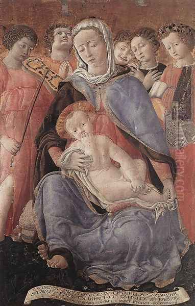 Madonna of Humility 1433 Oil Painting by Domenico Di Bartolo