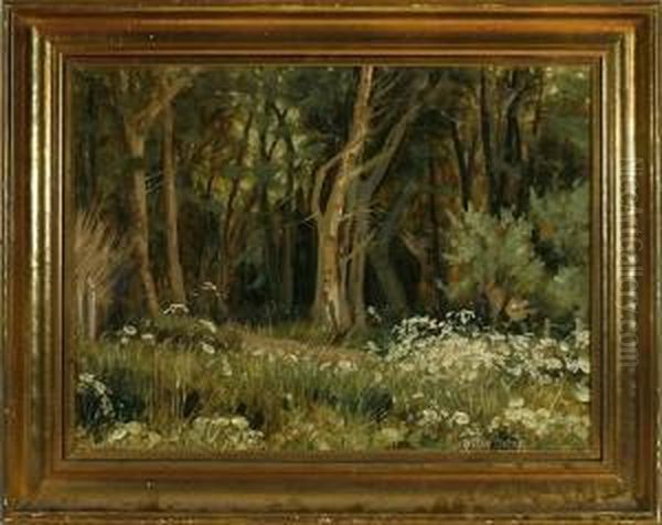 An Autumn Scenery From Dyrehaven Park, Denmark Oil Painting by Arthur Nielsen