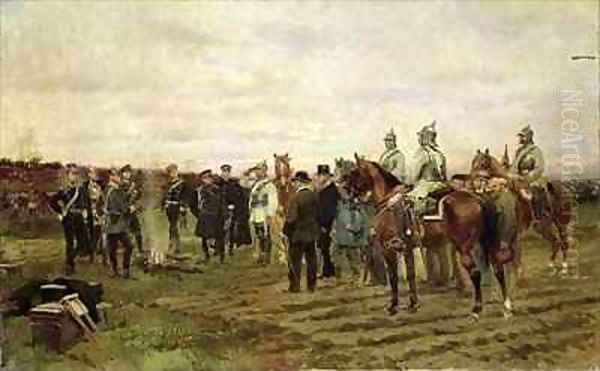 The Hostages Souvenir of the 1870-71 Campaign Oil Painting by Jean Baptiste Edouard Detaille