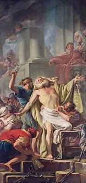 The Flagellation of St Andrew Oil Painting by Jean-baptiste Deshays