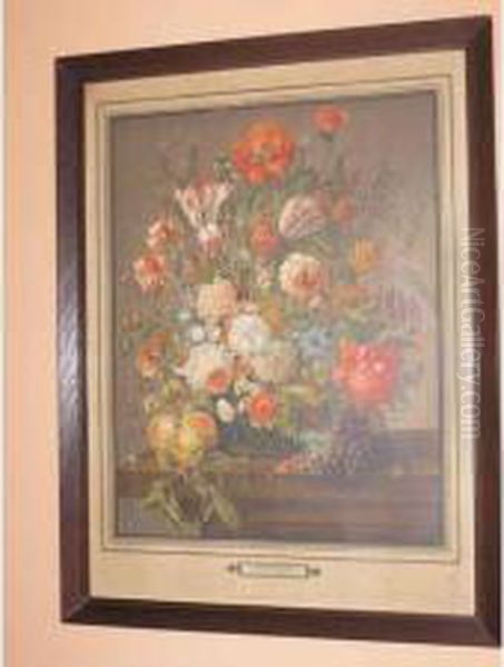 Bouquets De Fleurs Oil Painting by Joseph Nigg