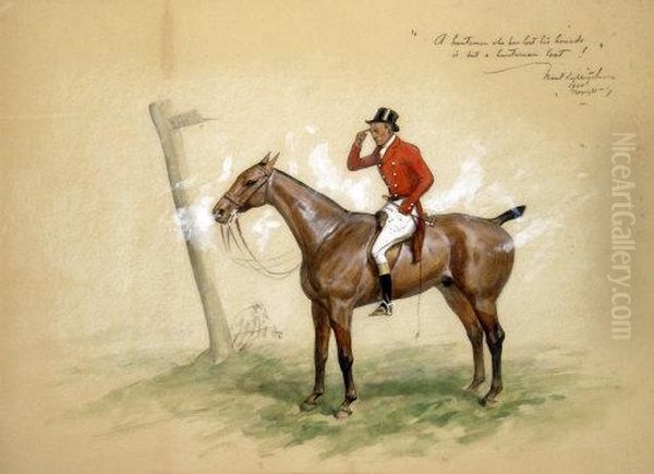 A Huntsman Who Has Lost His Hounds Is A Huntsman Lost! Oil Painting by Basil Nightingale