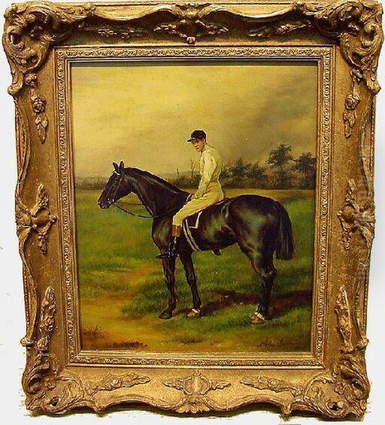 Jockey Up Oil Painting by Basil Nightingale