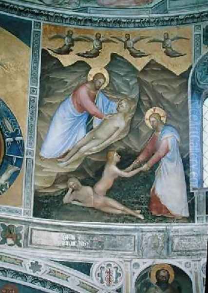 The Creation of Adam and Eve 1360-70 Oil Painting by Giusto di Giovanni de' Menabuoi