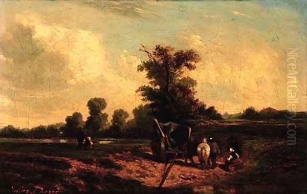 Returning home Oil Painting by Jules Dupre