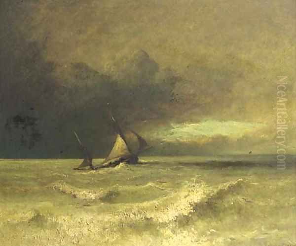 Avant la tempete Oil Painting by Jules Dupre