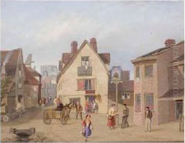 The Cinder Oven, Norwich Oil Painting by Henry Ninham