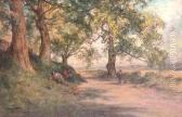 Sketch, Noonday Rest, Lake Of Monteith by Pollok Sinclair Nisbet