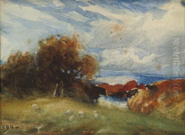 Autumn Day Oil Painting by Robert Buchan Nisbet