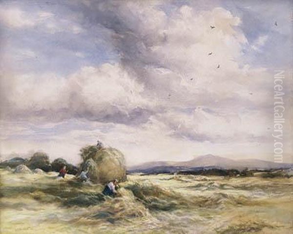 The Haymaker Oil Painting by Robert Buchan Nisbet