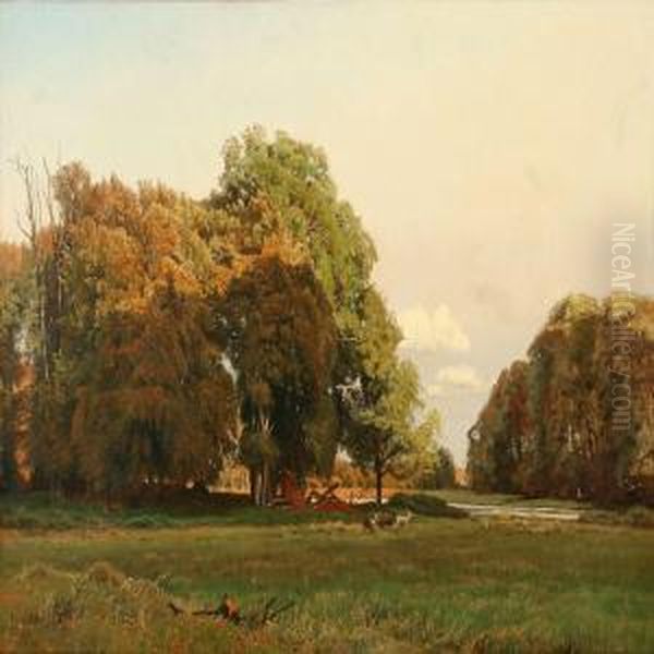 View From The Dear Garden Oil Painting by Thorvald Simeon Niss