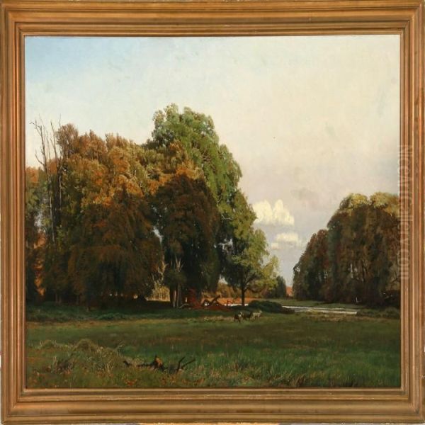 Autumn Day At The Deer Garden, Denmark Oil Painting by Thorvald Simeon Niss