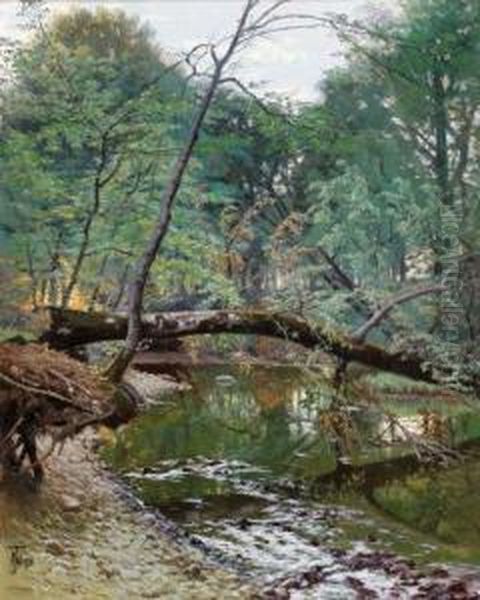 Sous-bois Oil Painting by Thorvald Simeon Niss