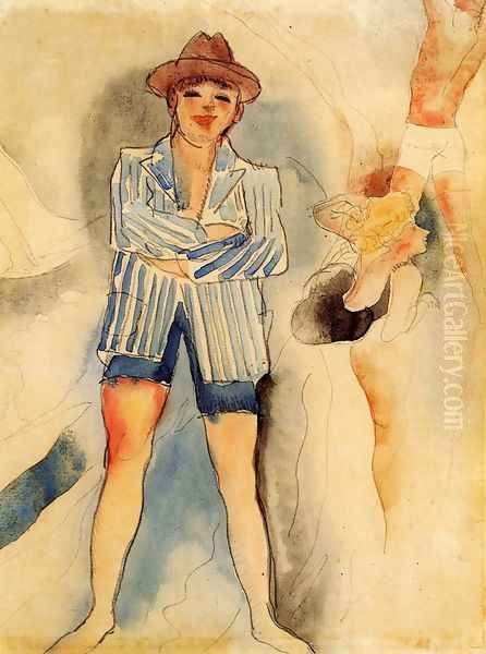 Mann in Blazer Oil Painting by Charles Demuth