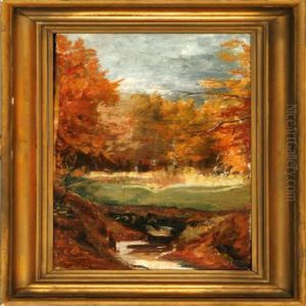 Autumn Forest With A Stream Oil Painting by Thorvald Simeon Niss