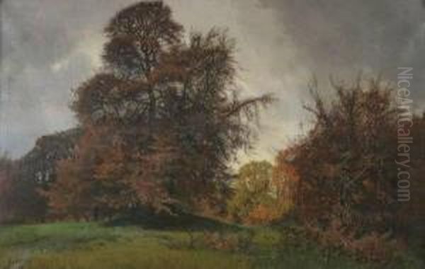 Autumn Landscape Oil Painting by Thorvald Simeon Niss