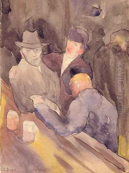 Men at a Bar Oil Painting by Charles Demuth