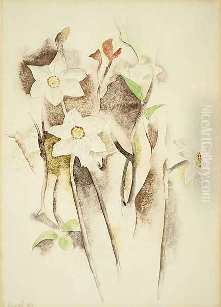 Narcissus Oil Painting by Charles Demuth