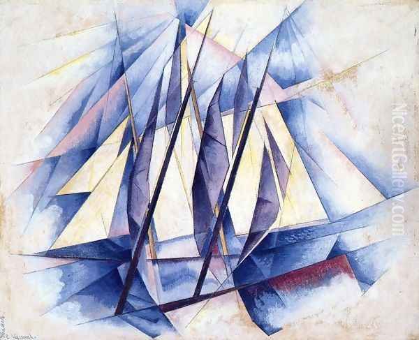 Sail: In Two Movements Oil Painting by Charles Demuth