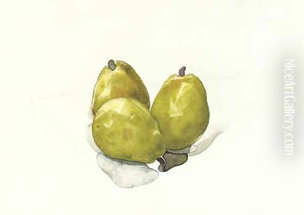 Three Pears Oil Painting by Charles Demuth